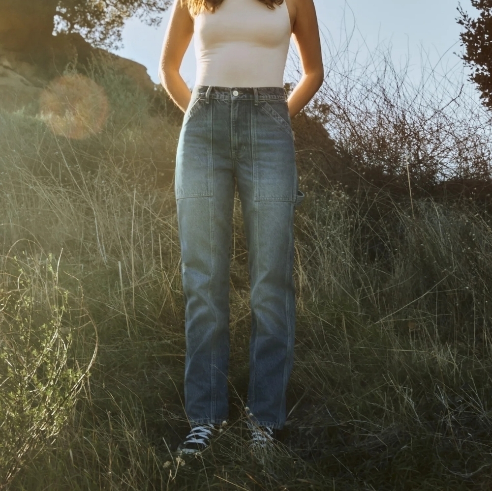 Reformation Kealy Carpenter High Rise Relaxed Jeans in Ponce size 25 NWT